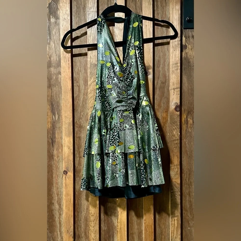Revolution Black and Green Dance Costume (Kids or Small Adults)